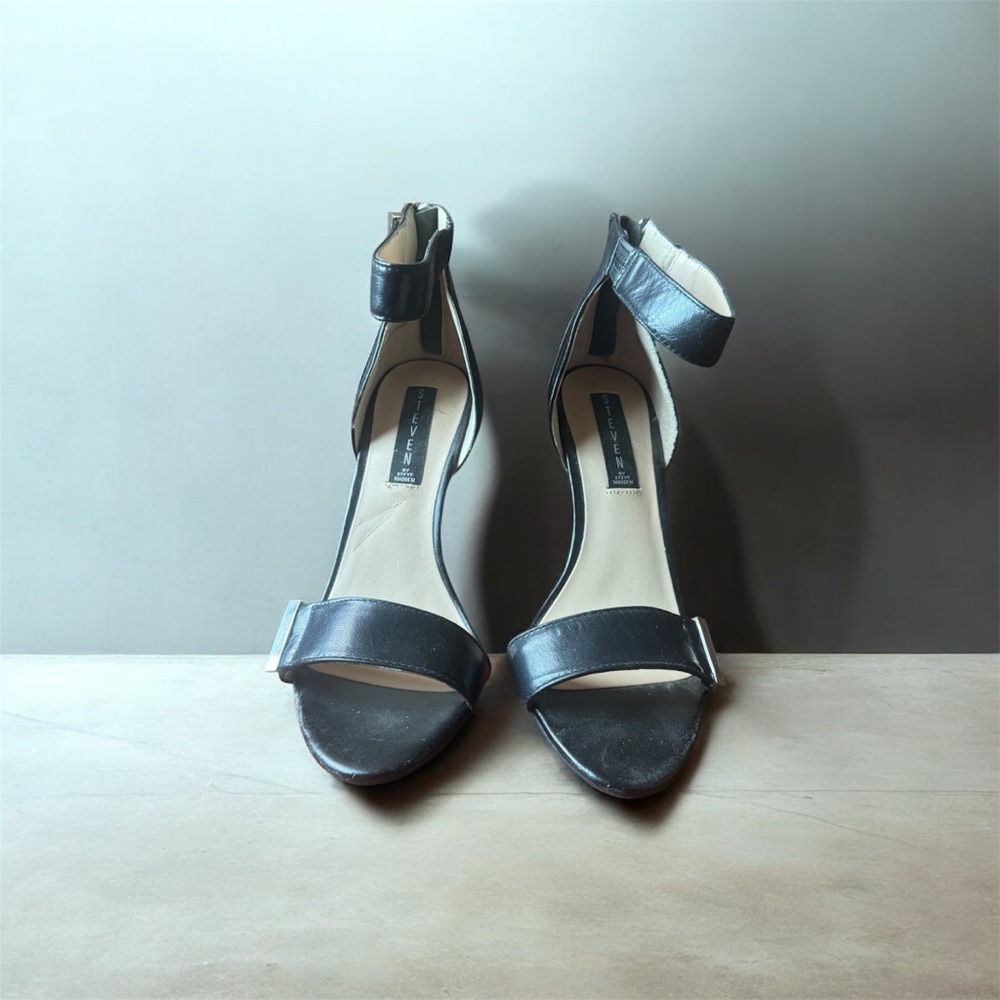Steve Madden Black Ankle Strap Heels